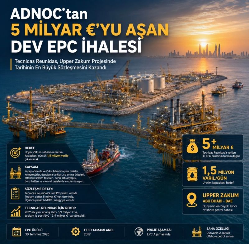 ADNOC'tan 5 Milyar Euroyu Aşan EPC Hamlesi: Tecnicas Reunidas Tarihinin En Büyük Sözleşmesini Aldı