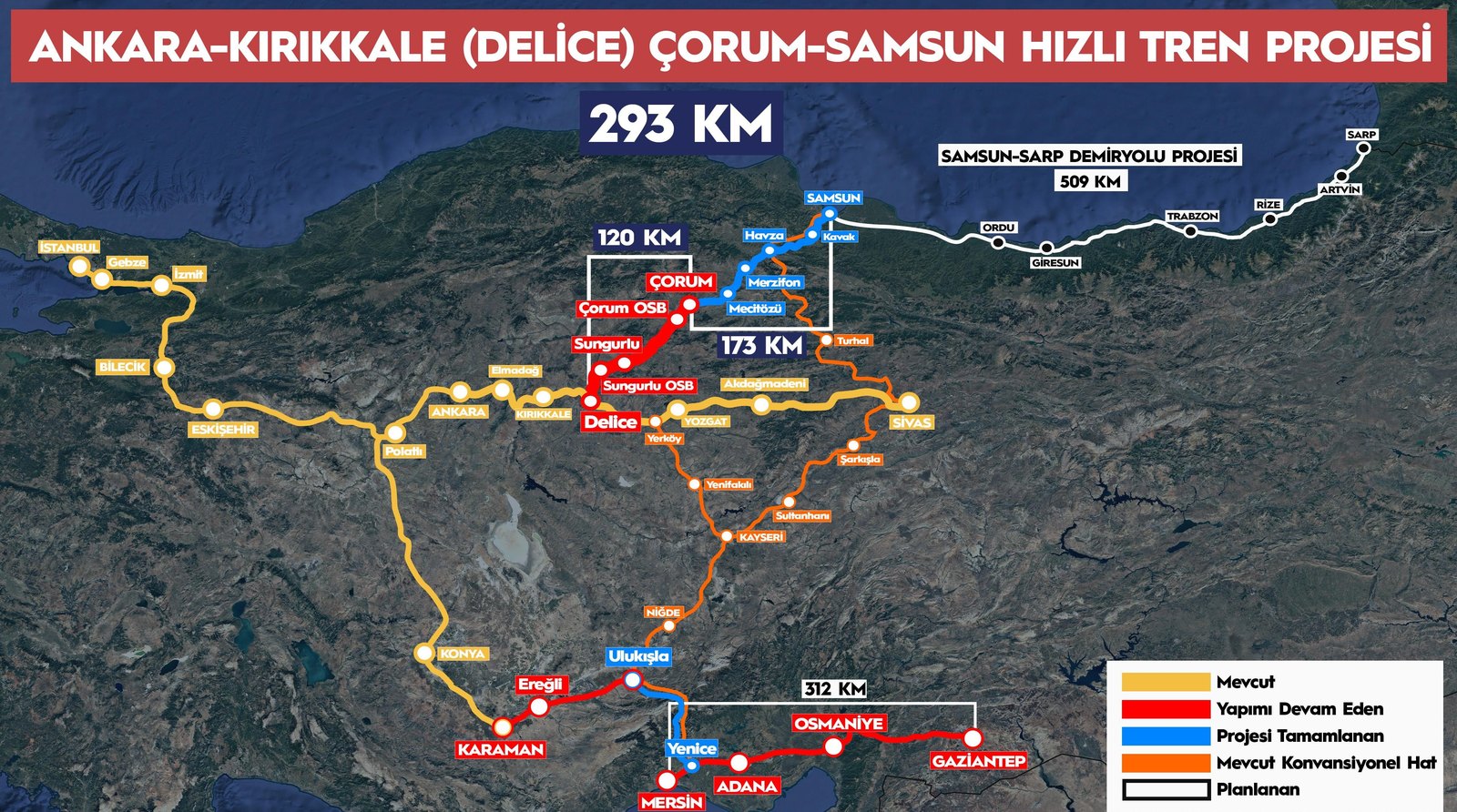 Ankara–Samsun Hızlı Tren Projesinde Çalışmalar Hızlanıyor