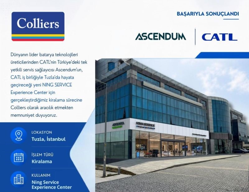 Ascendum Türkiye, CATL ile Türkiye'nin İlk NING SERVICE Merkezini Tuzla'da Açıyor