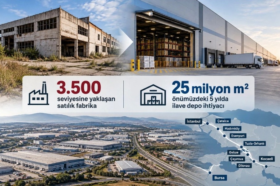 Atıl Fabrikalar Lojistik Depolarına Dönüşüyor: Türkiye’de 25 Milyon m² Yeni Depo İhtiyacı