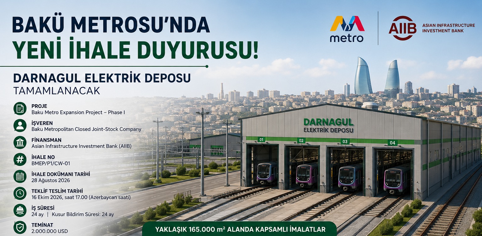 Bakü Metrosu'nda Yeni İhale: Darnagul Elektrik Deposu Tamamlanacak