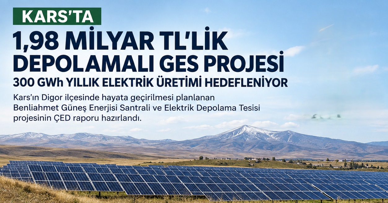 Kars'ta 1,98 Milyar TL'lik Depolamalı GES Projesi: 300 GWh Yıllık Üretim