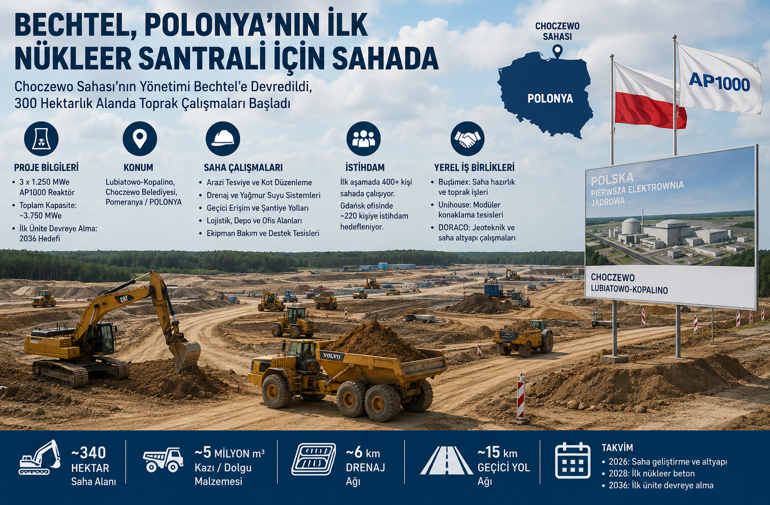 Bechtel, Polonya’nın İlk Nükleer Santrali İçin Sahaya İndi