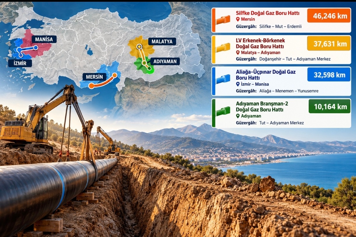 BOTAŞ'tan 5 İlde 126,6 Kilometrelik Doğal Gaz Boru Hattı Yatırımı