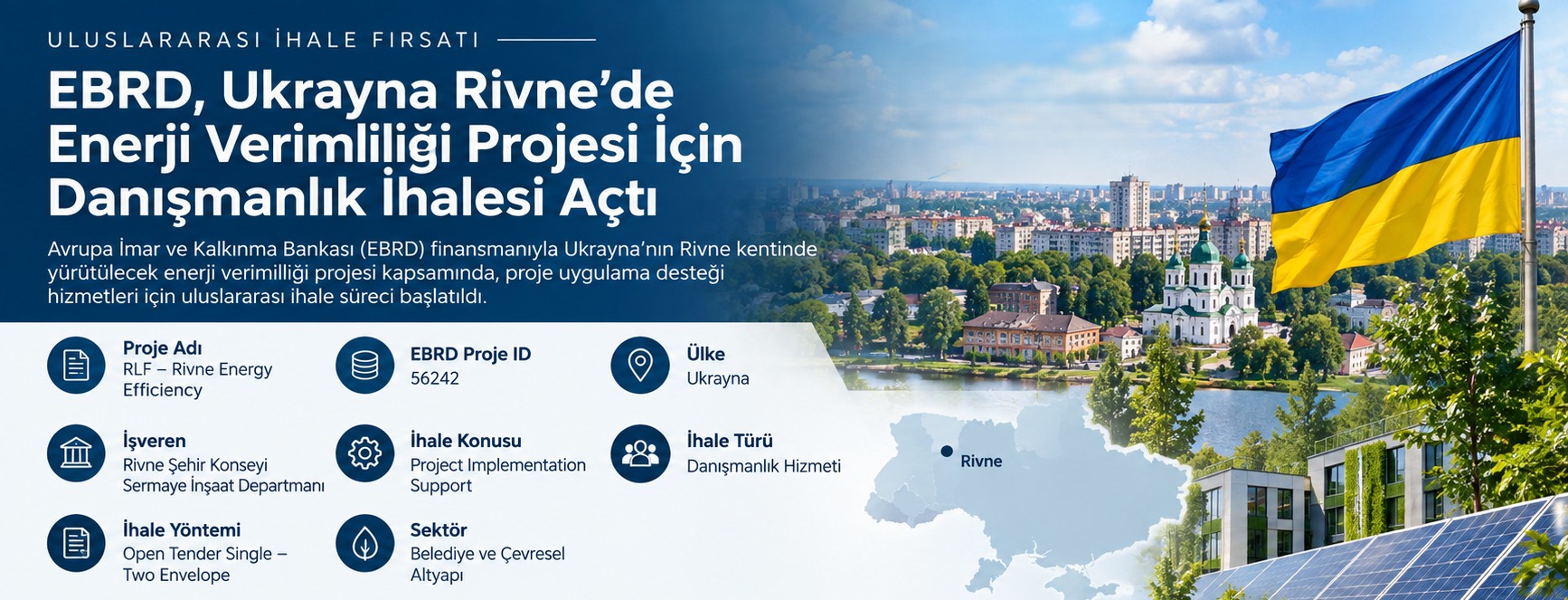 EBRD, Ukrayna Rivne'de Enerji Verimliliği Projesi İçin Danışmanlık İhalesi Açtı