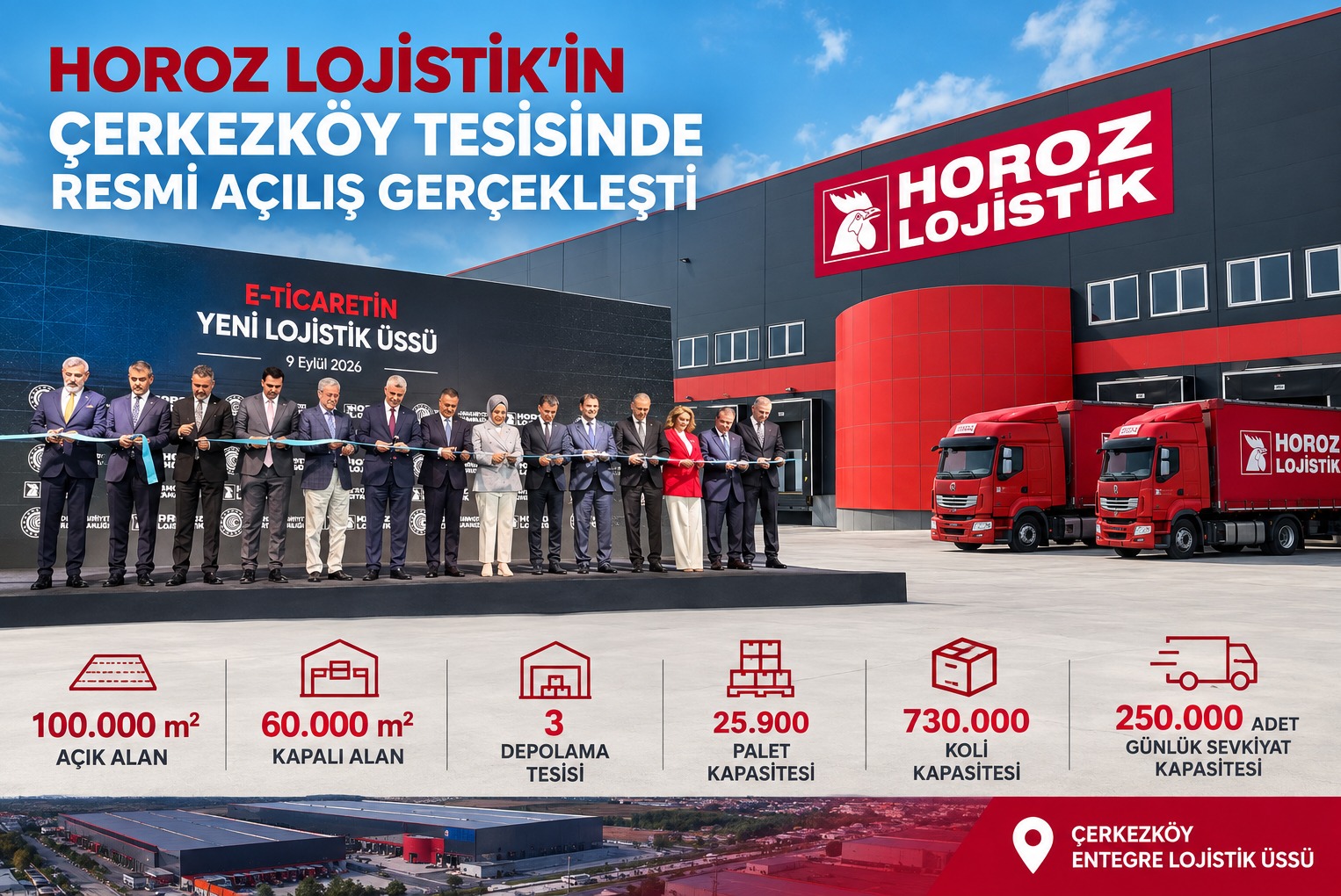 Horoz Lojistik'in Çerkezköy Lojistik Üssü Resmen Açıldı