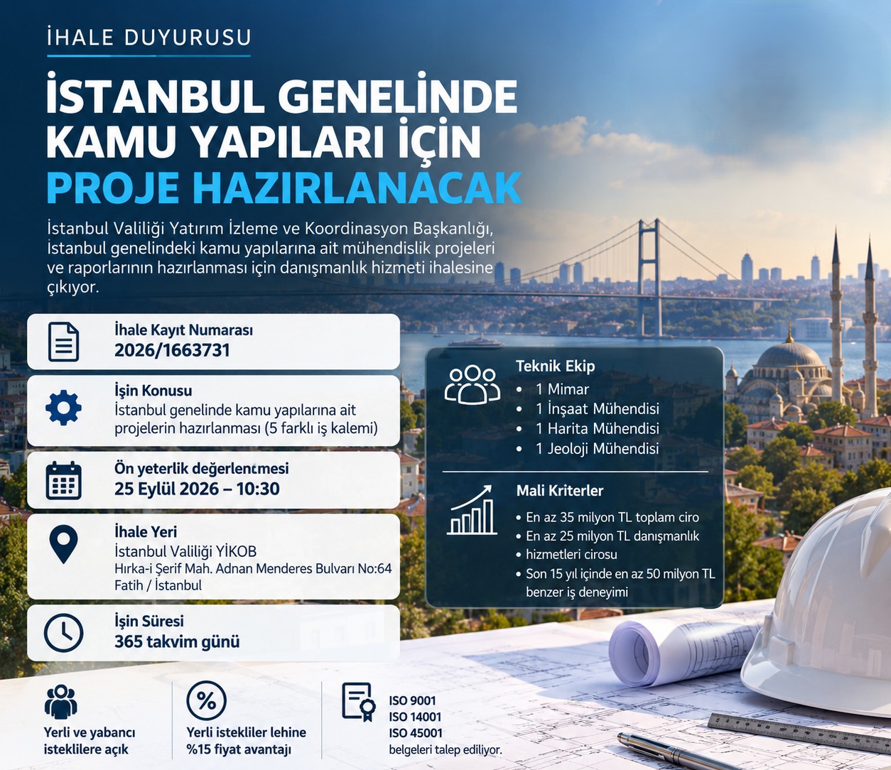 İstanbul Genelinde Kamu Yapıları İçin Proje Hazırlanacak