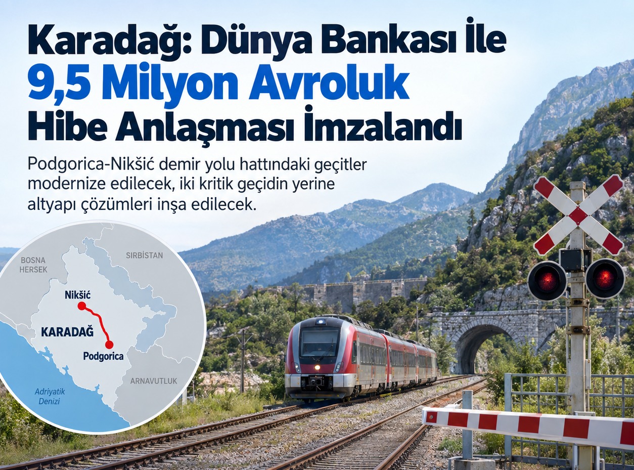 Karadağ'da Demir Yolu Güvenliği İçin 9,5 Milyon Avroluk Hibe
