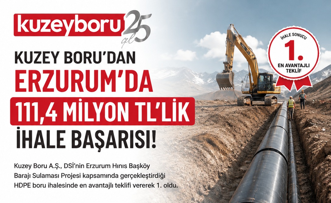 Kuzey Boru'dan Erzurum'da 111,4 Milyon TL'lik İhale Başarısı: Başköy Barajı Sulaması HDPE Boru
