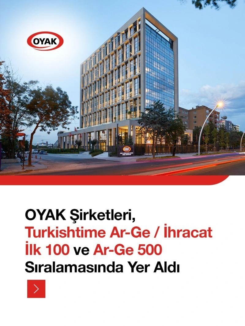 OYAK Şirketleri, Turkishtime Ar-Ge/İhracat İlk 100 ve Ar-Ge 500 Sıralamasında Yer Aldı