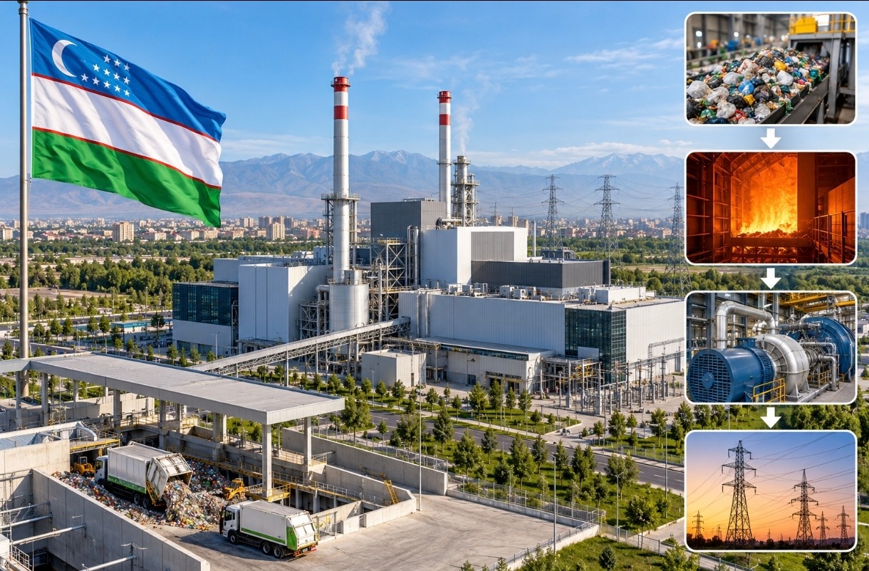 Özbekistan, 625 Milyon Dolarlık Yatırımla 5 Atıktan Enerji Tesisi Kuracak