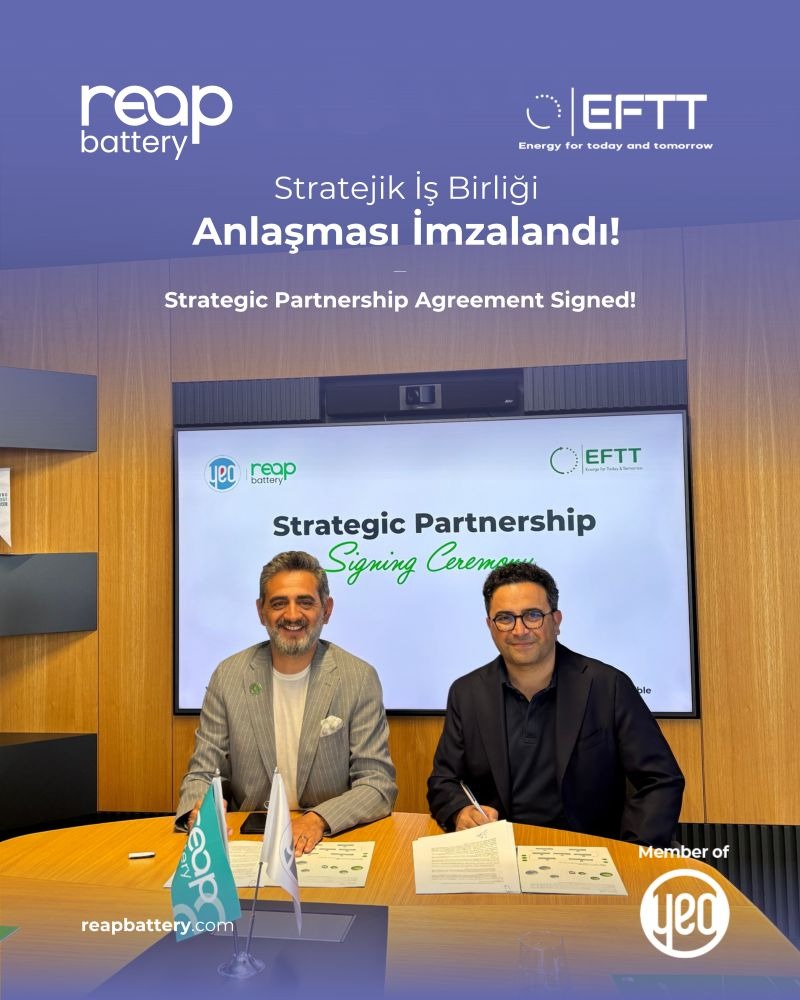 REAP Battery'den Enerji Depolama Alanında Yeni İş Birliği: EFTT ile Bayilik Anlaşması