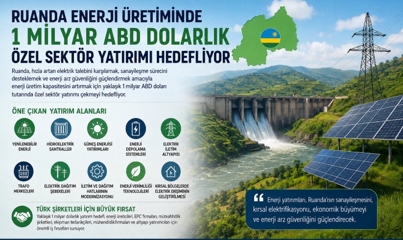 Ruanda Enerji Üretiminde 1 Milyar Dolarlık Özel Sektör Yatırımı Hedefliyor
