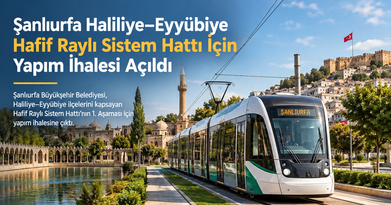 Şanlıurfa Haliliye–Eyyübiye Hafif Raylı Sistem Hattı İçin Yapım İhalesi Açıldı
