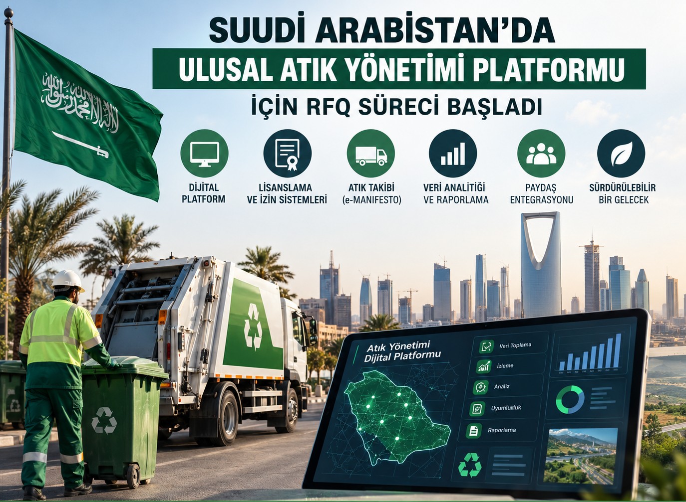 Suudi Arabistan'da Ulusal Atık Yönetimi Platformu İçin RFQ Süreci Başladı