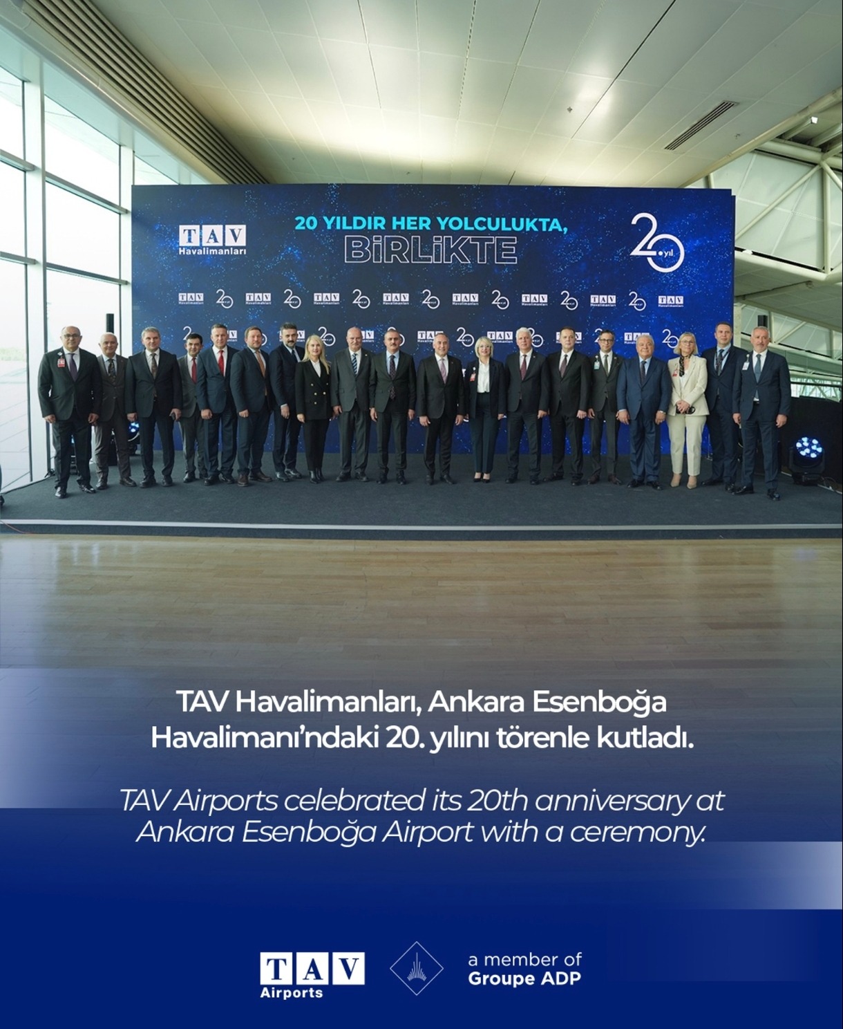 TAV Havalimanları, Ankara Esenboğa'da 20. Yılını Kutladı: 232,8 Milyon Yolcu, 91 Destinasyon