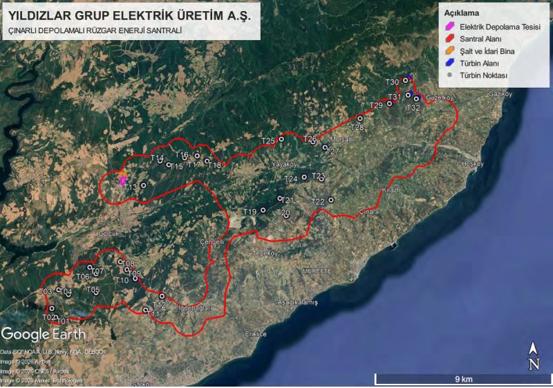 Tekirdağ Şarköy'e 180 MW'lık Depolamalı RES Yatırımı