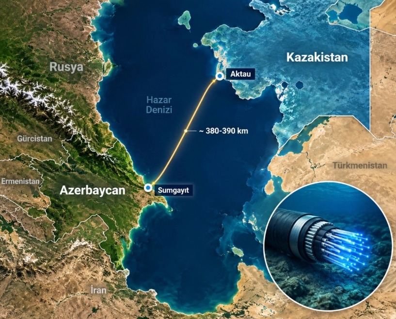 Orta Koridor Artık Sadece Yük Taşımayacak: Hazar'ın Altından Veri Akışı Başlıyor
