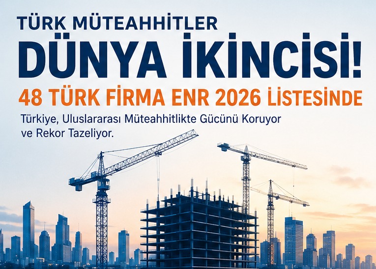 Türkiye Müteahhitlikte Dünya İkinciliğini Korudu: 48 Türk Firması ENR 2026 Listesinde